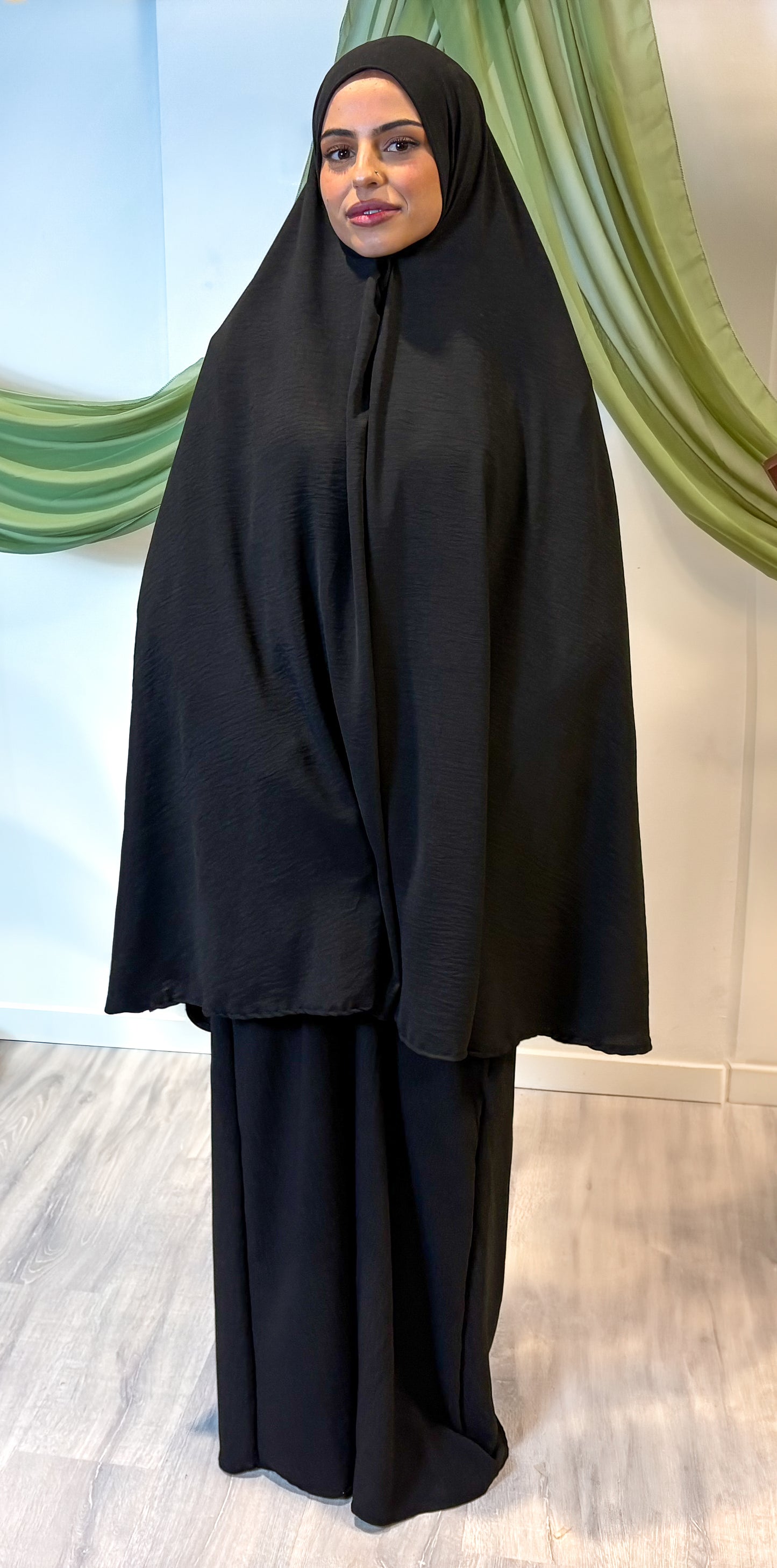 Khimaar and abaya set - Black