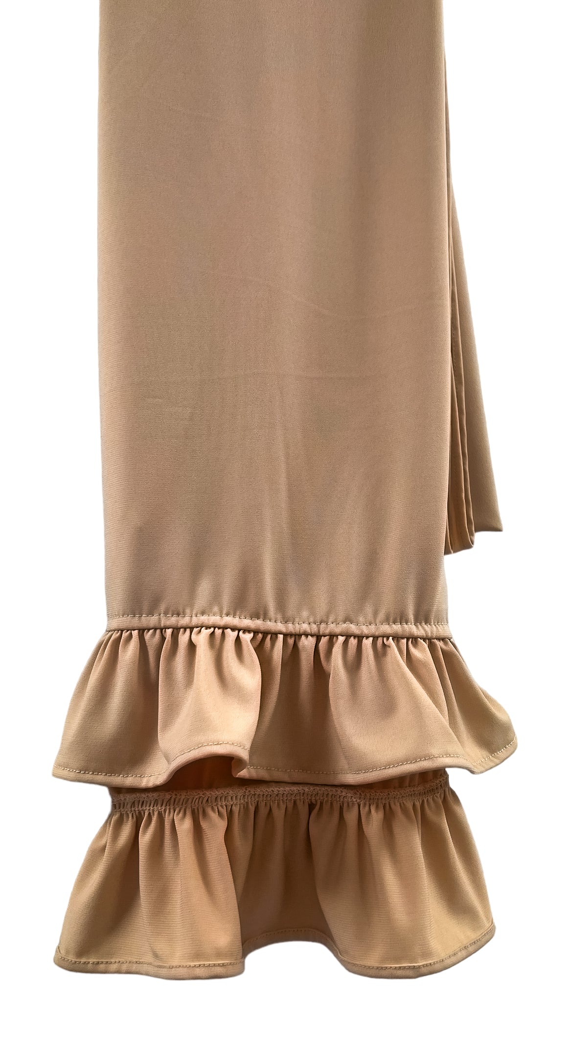 Premium scarf with ruffles - Beige