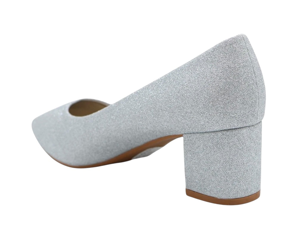 Square heel pumps - Silver