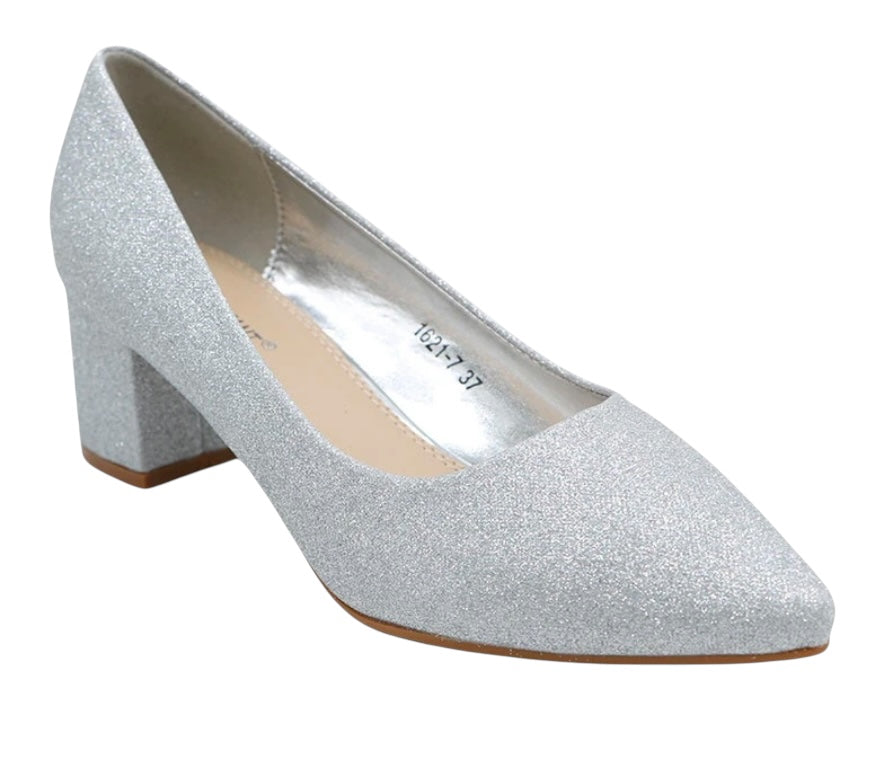 Square heel pumps - Silver