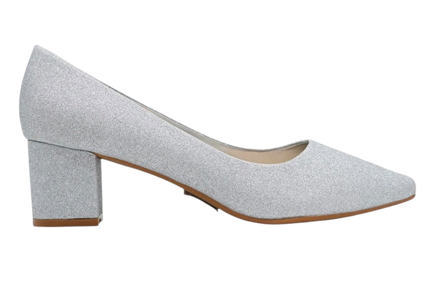 Square heel pumps - Silver