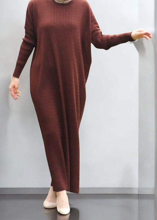 Braided dress - Brown