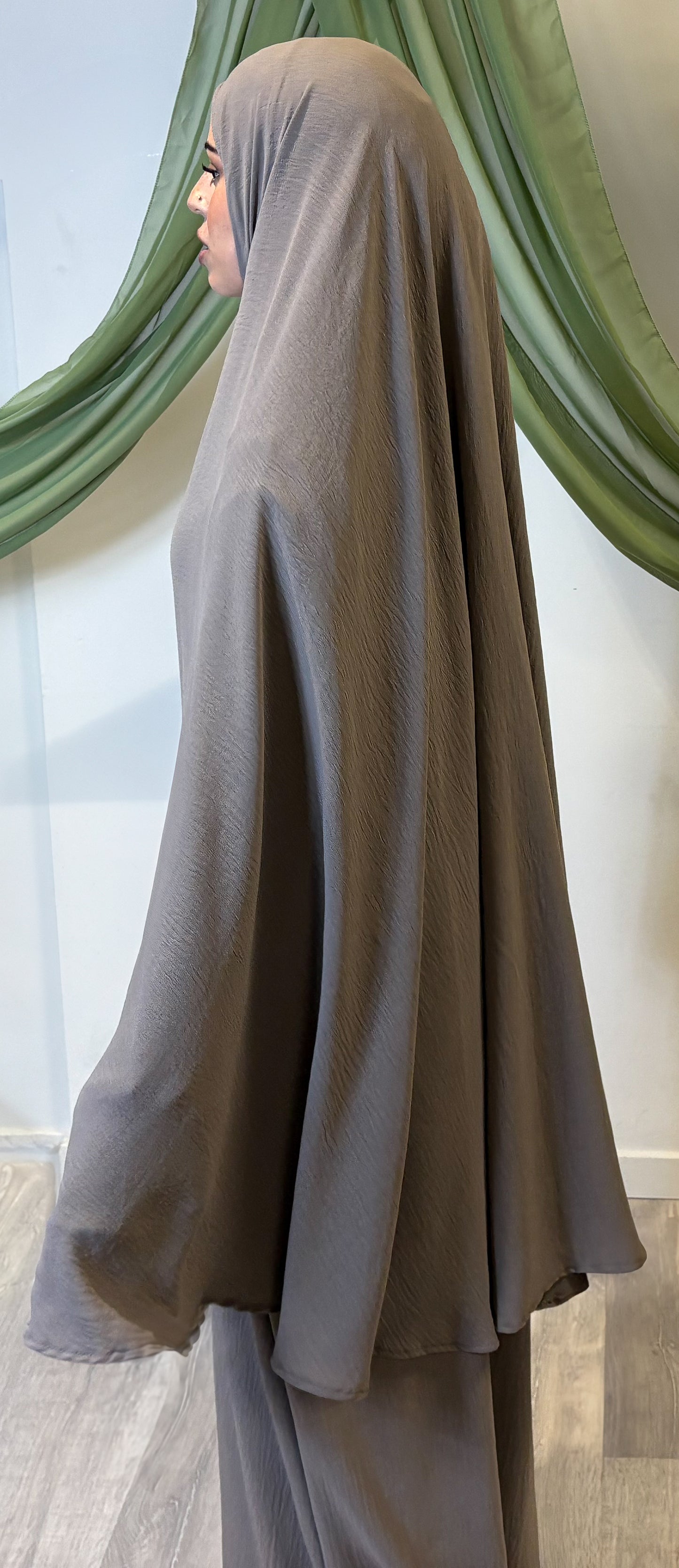 Khimaar and abaya set - Taupe