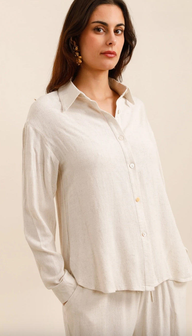 Beige linen set