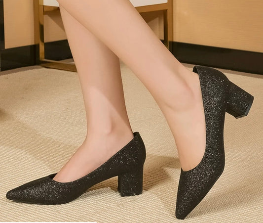 Square heel pumps - Black