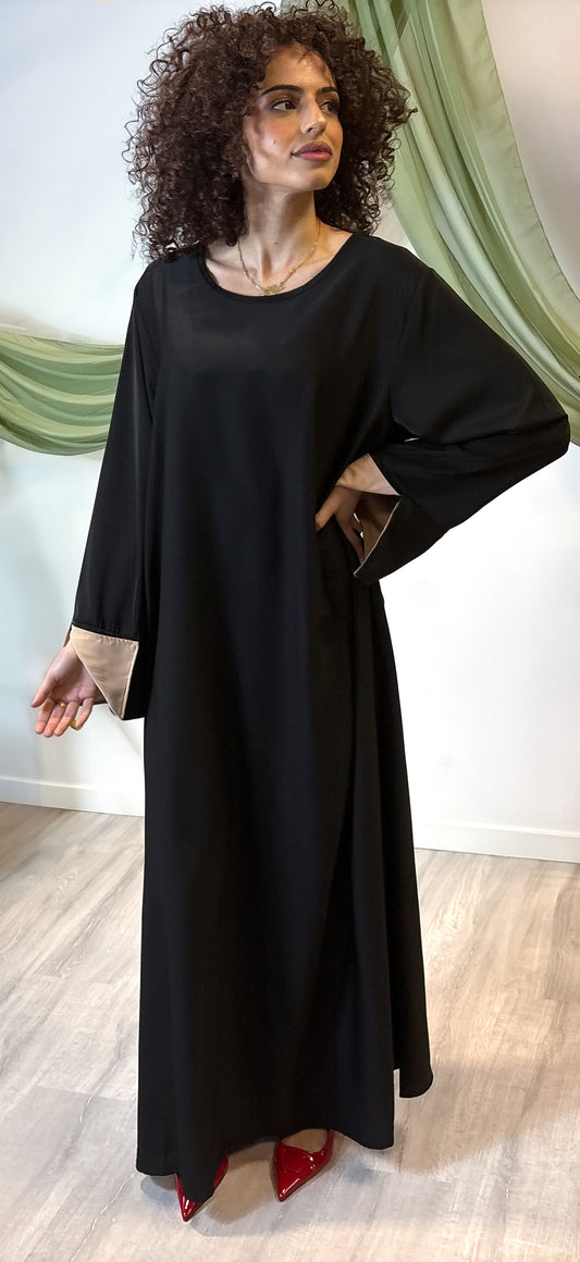 Abaya Medina silk - Black