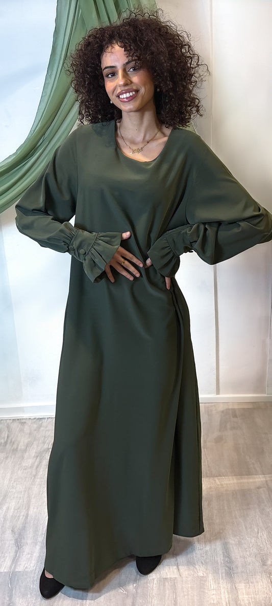 Abaya Medina silk - Green