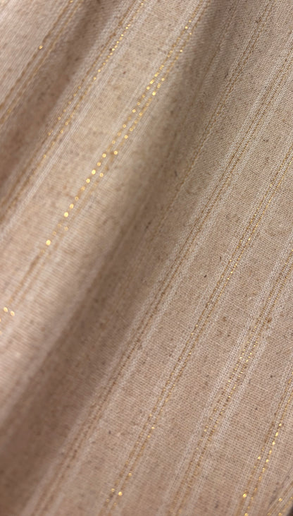 Beige linen set golden stripe
