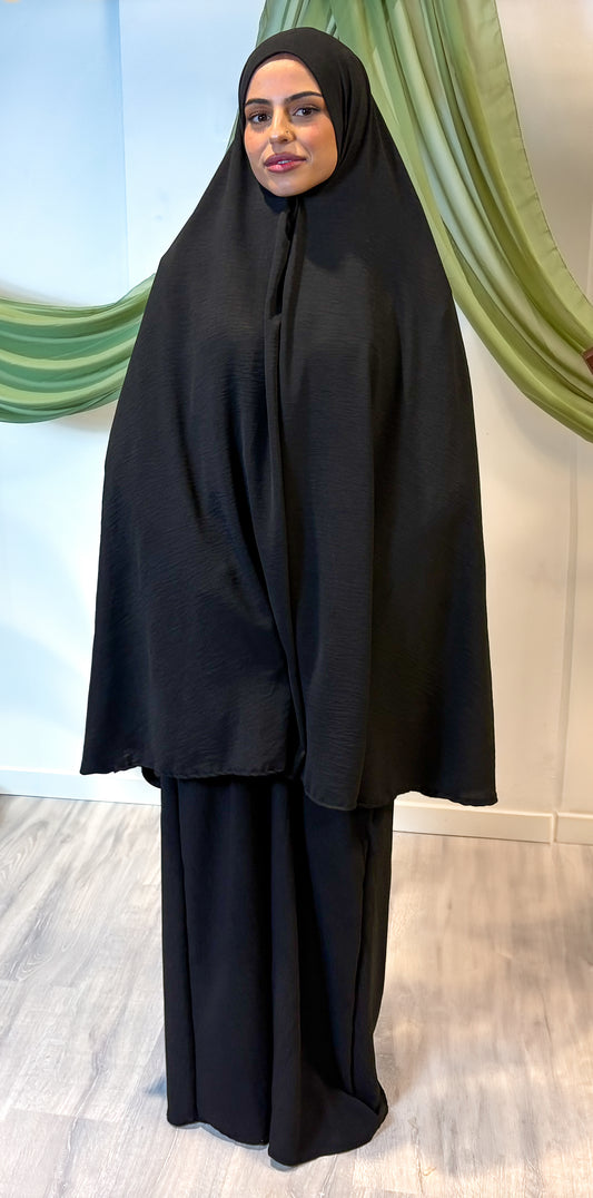 Khimaar and abaya set - Black
