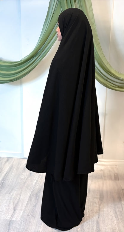 Khimaar and abaya set - Black