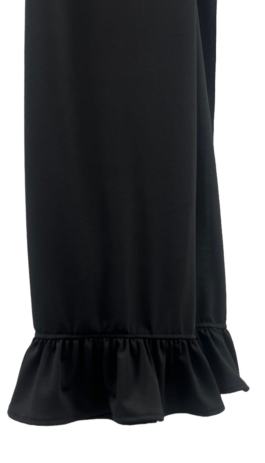 Premium scarf with ruffles - Black