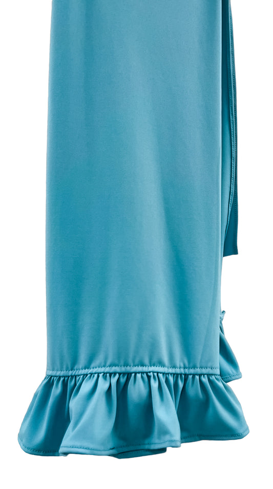 Premium scarf with ruffles - Blue