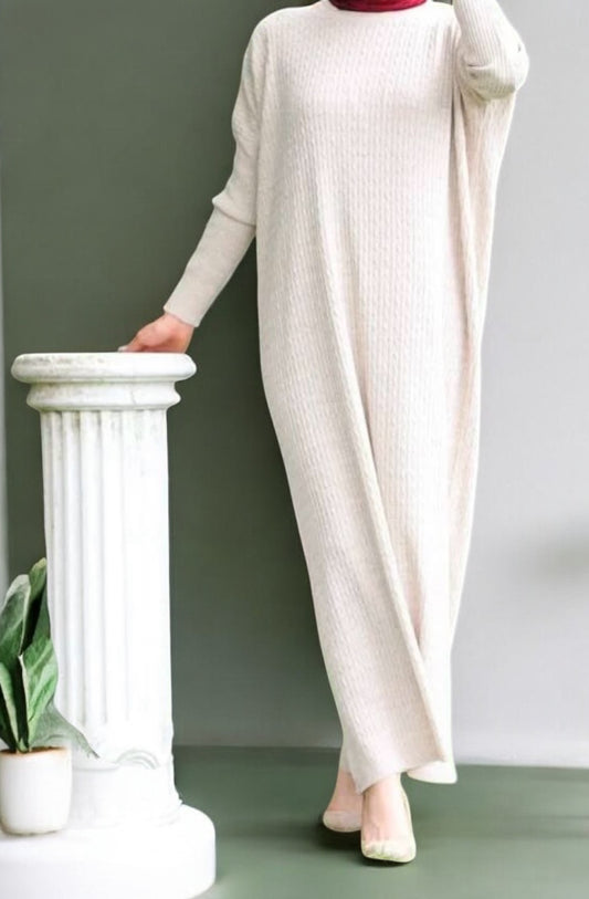 Braided dress - Creme