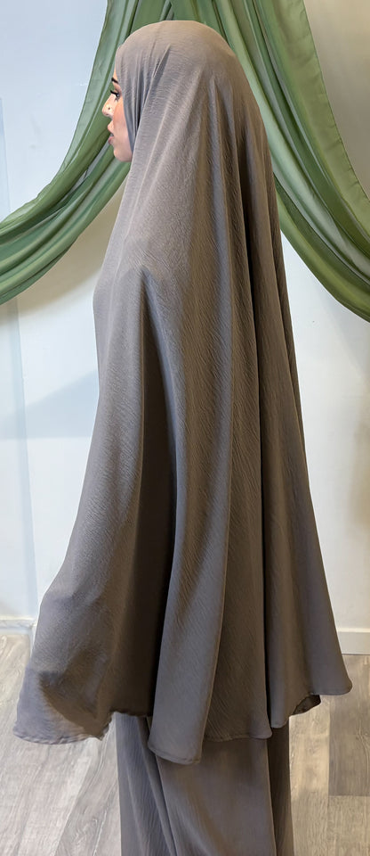 Khimaar and abaya set - Taupe