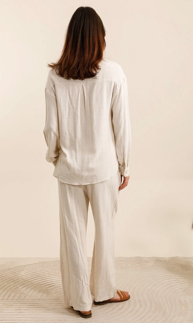 Beige linen set
